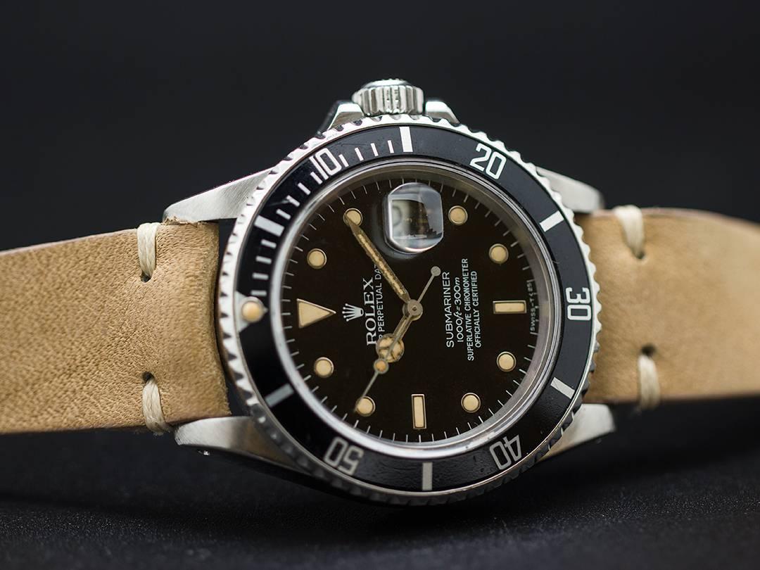 Rolex Stainless Steel Submariner Transitional Automatic Wristwatch, circa 1986 1
