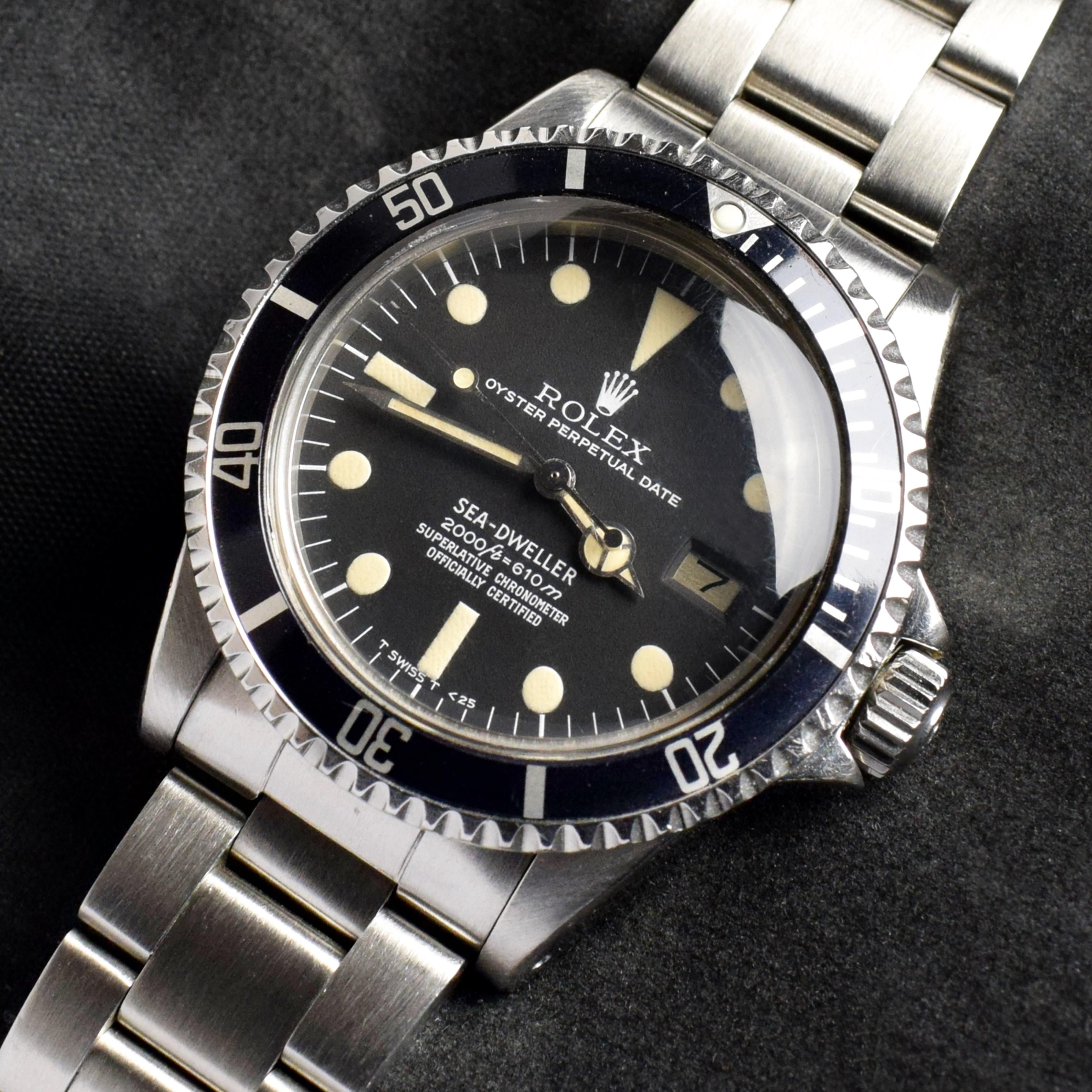 Brand: Vintage Rolex
Model: 1665
Year: 1978
Serial number: 57xxxxx
Reference: C03431

Case: Show sign of wear with slight polish from previous w/ 1665 stamped on inner case back

Dial: Excellent Clean Condition Matte Black Tritium Dial where the