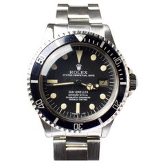Retro Rolex Submariner Sea-Dweller Rail Dial 1665 Steel Automatic Watch 1978
