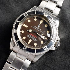 Rolex Submariner Single Red MK II 1680 Tropical Brown Steel Automatic Watch 1969