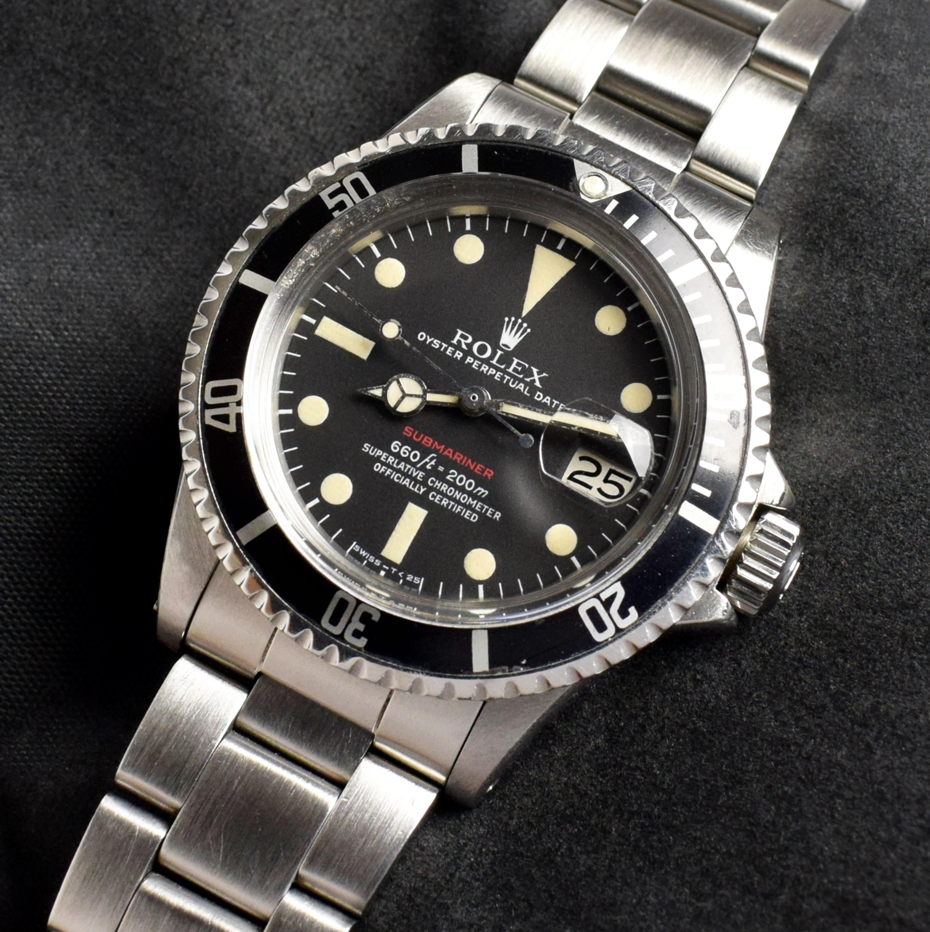 Brand: Vintage Rolex
Model: 1680
Year: 1972
Serial number: 27xxxxx
Reference: C03300

Case: Show sign of wear with some polishing from previous; inner case back stamped 1680

Dial: Excellent Aged Condition Tritium Dial where the lumes have turned