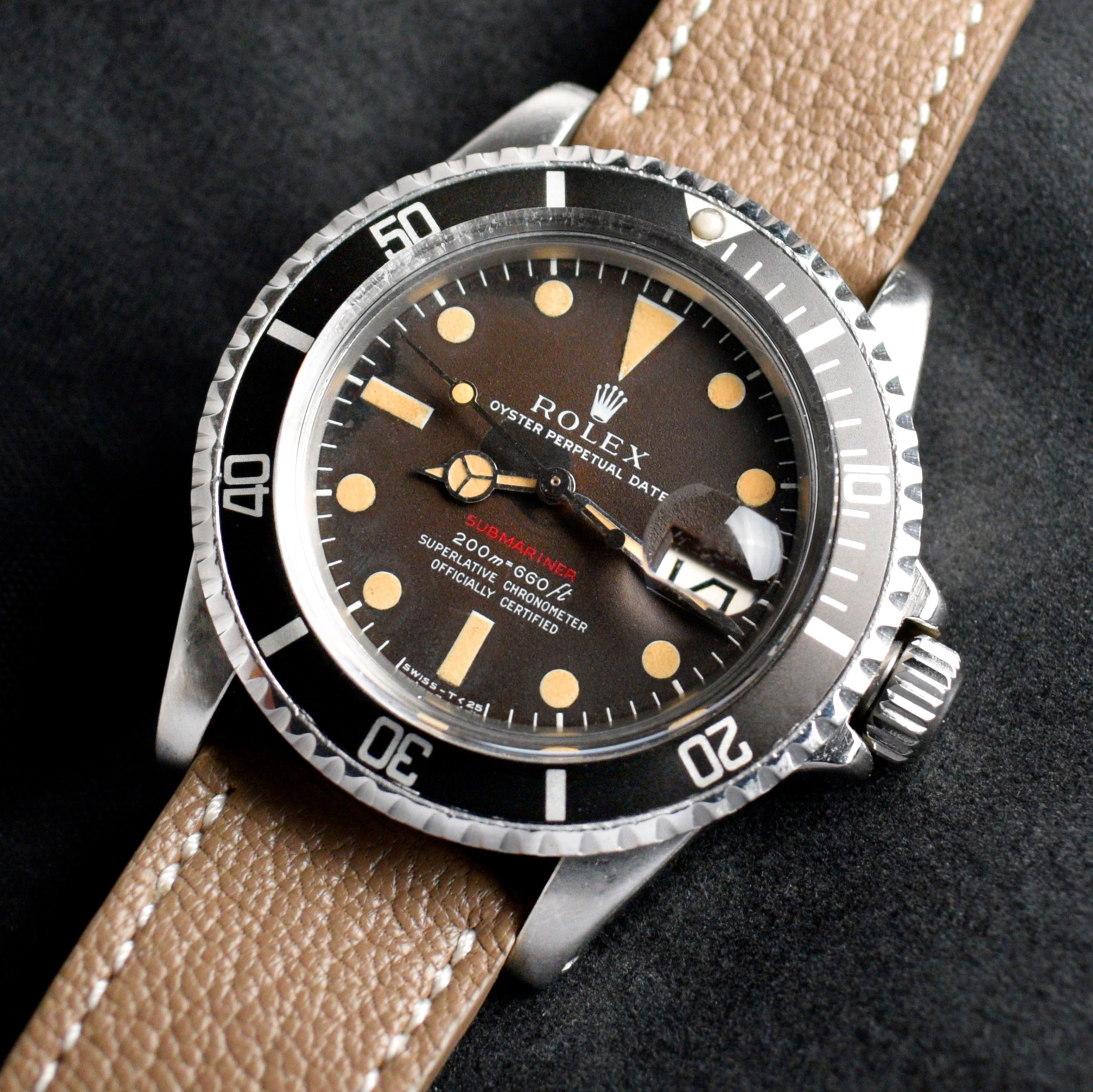 Brand: Vintage Rolex
Model: 1680
Year: 1970
Serial number: 26xxxxx
Reference: OT1595

Case: Show sign of wear with some polishing from previous; inner case back stamped 1680 I 70

Dial: Age Condition Tritium Dial where the dial has turned tropical