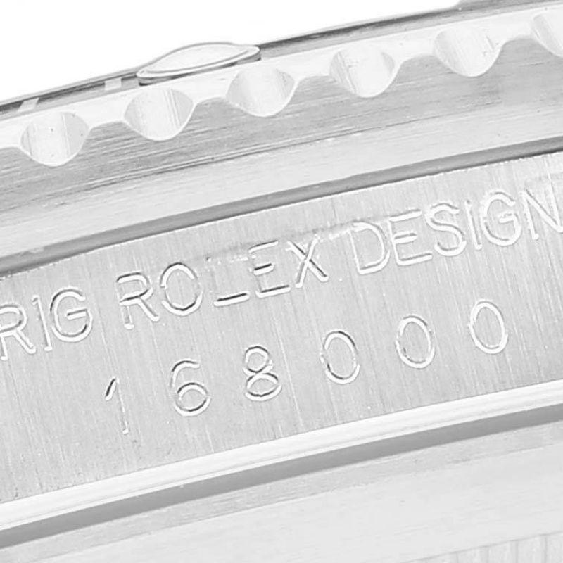 Rolex Submariner Spinnenweb-Zifferblatt Stahl Vintage Herrenuhr 168000 im Angebot 3