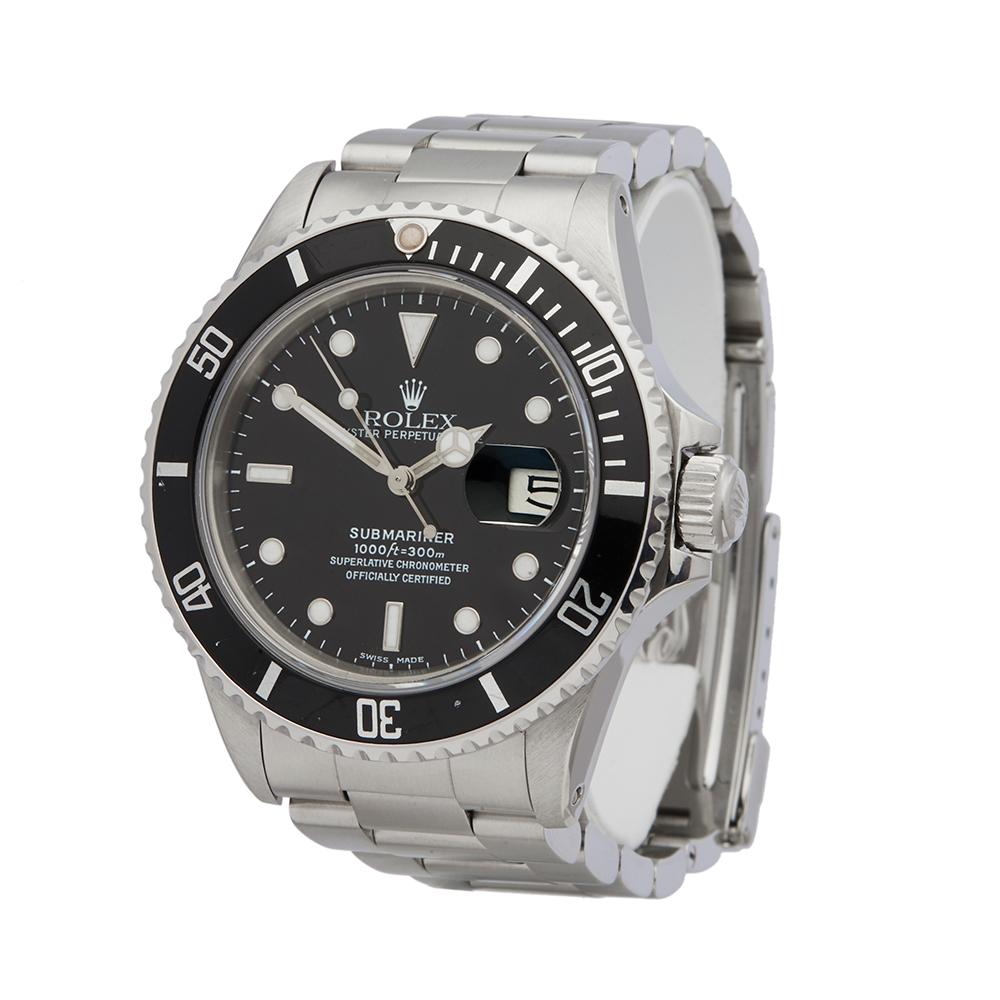 Reference: W5292
Manufacturer: Rolex
Model: Submariner
Model Reference: 16800
Age: Circa 1985
Gender: Men's
Box and Papers: Box Only
Dial: Black
Glass: Sapphire Crystal
Movement: Automatic
Water Resistance: To Manufacturers Specifications
Case:
