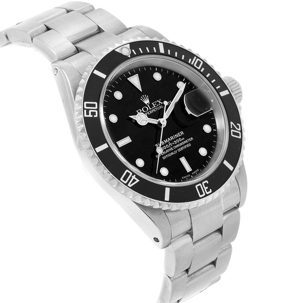 Rolex Submariner Stainless Steel Men’s Watch 16610 Box For Sale 4