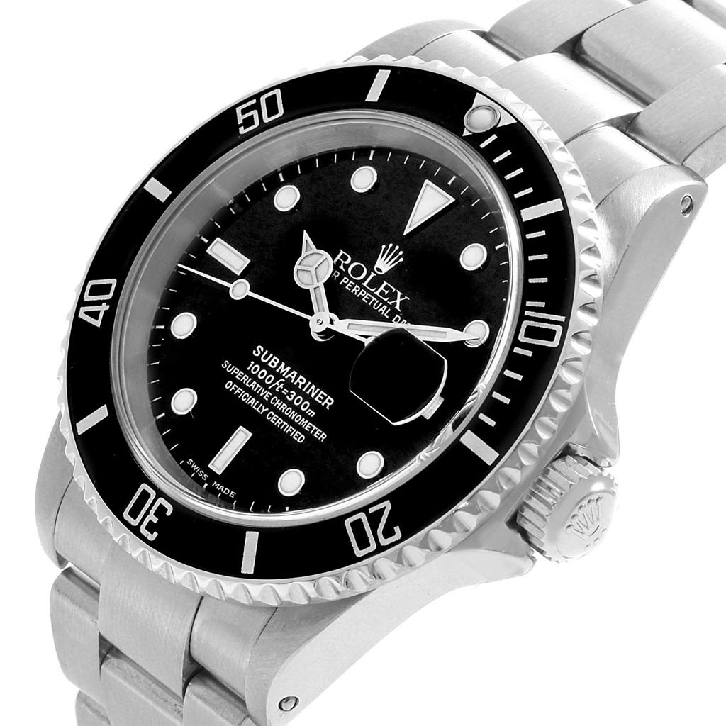 Rolex Submariner Stainless Steel Men’s Watch 16610 Box For Sale 5