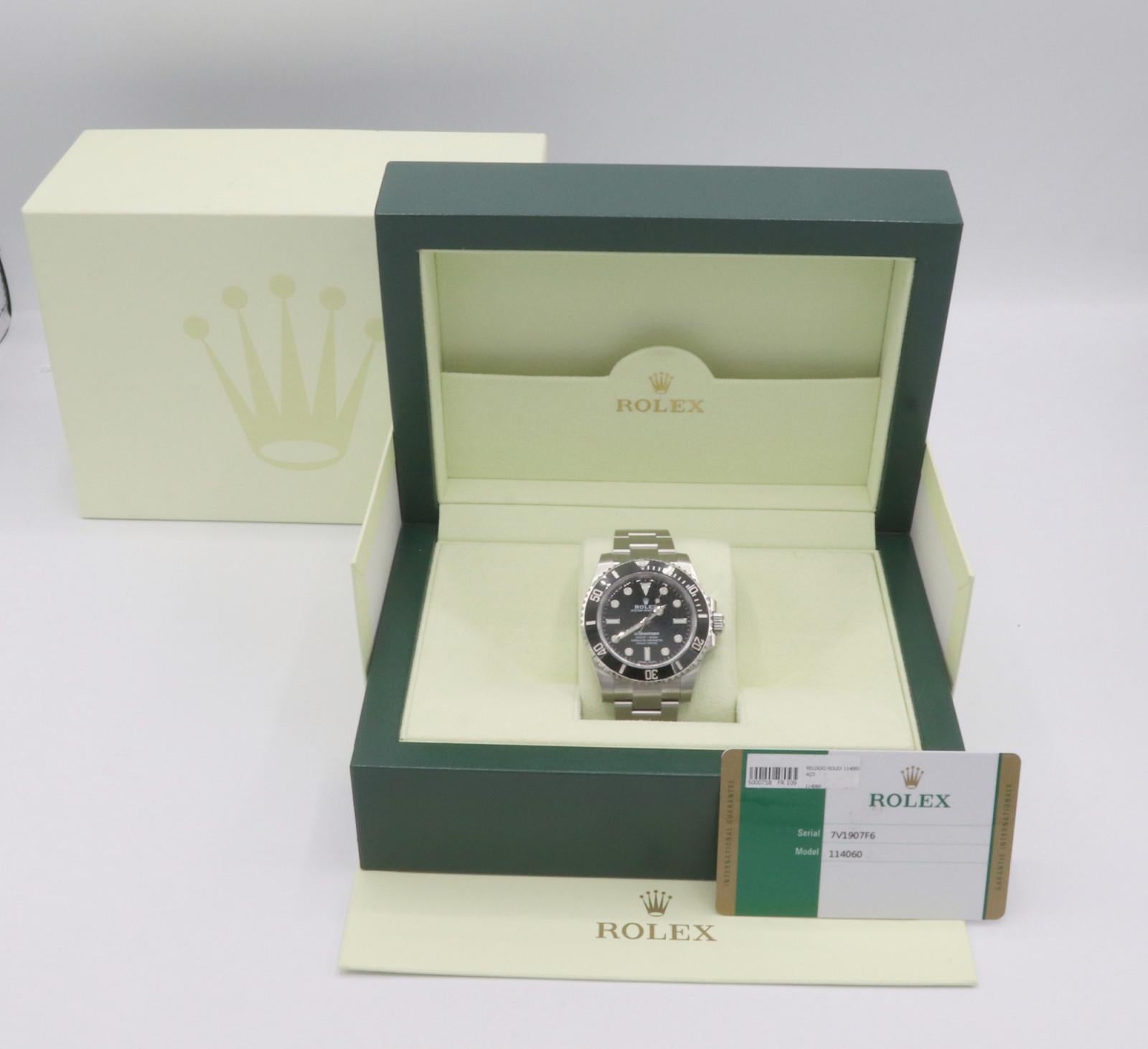 Men's Rolex Submariner Stainless Steel No Date Reference 114060 Watch For Sale