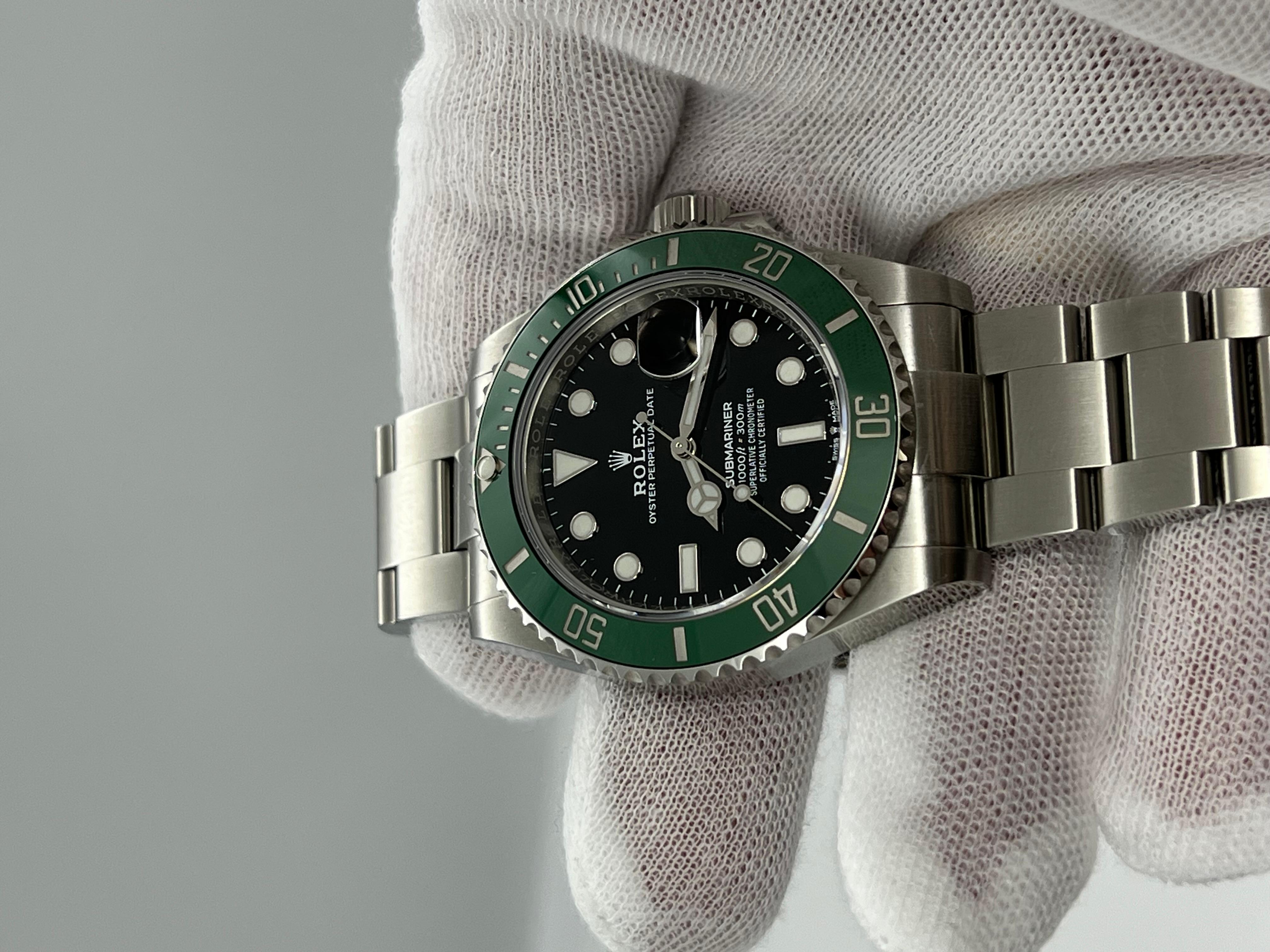 De los hombres Rolex Submariner Starbucks 126610LV 41mm Verde y Negro Cerámica Acero Caja Papel