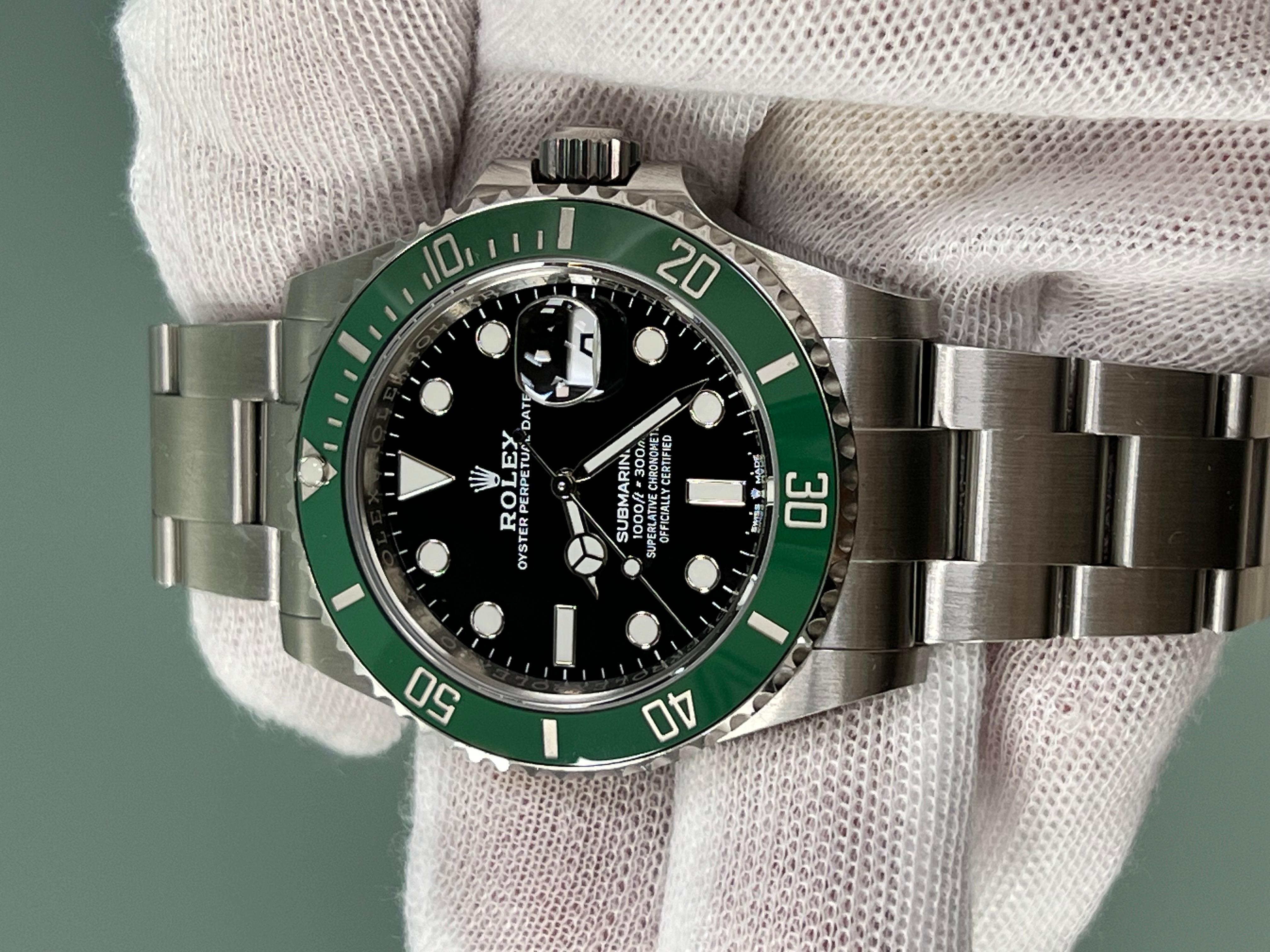 Rolex Submariner Starbucks 126610LV 41mm Verde y Negro Cerámica Acero Caja Papel 5