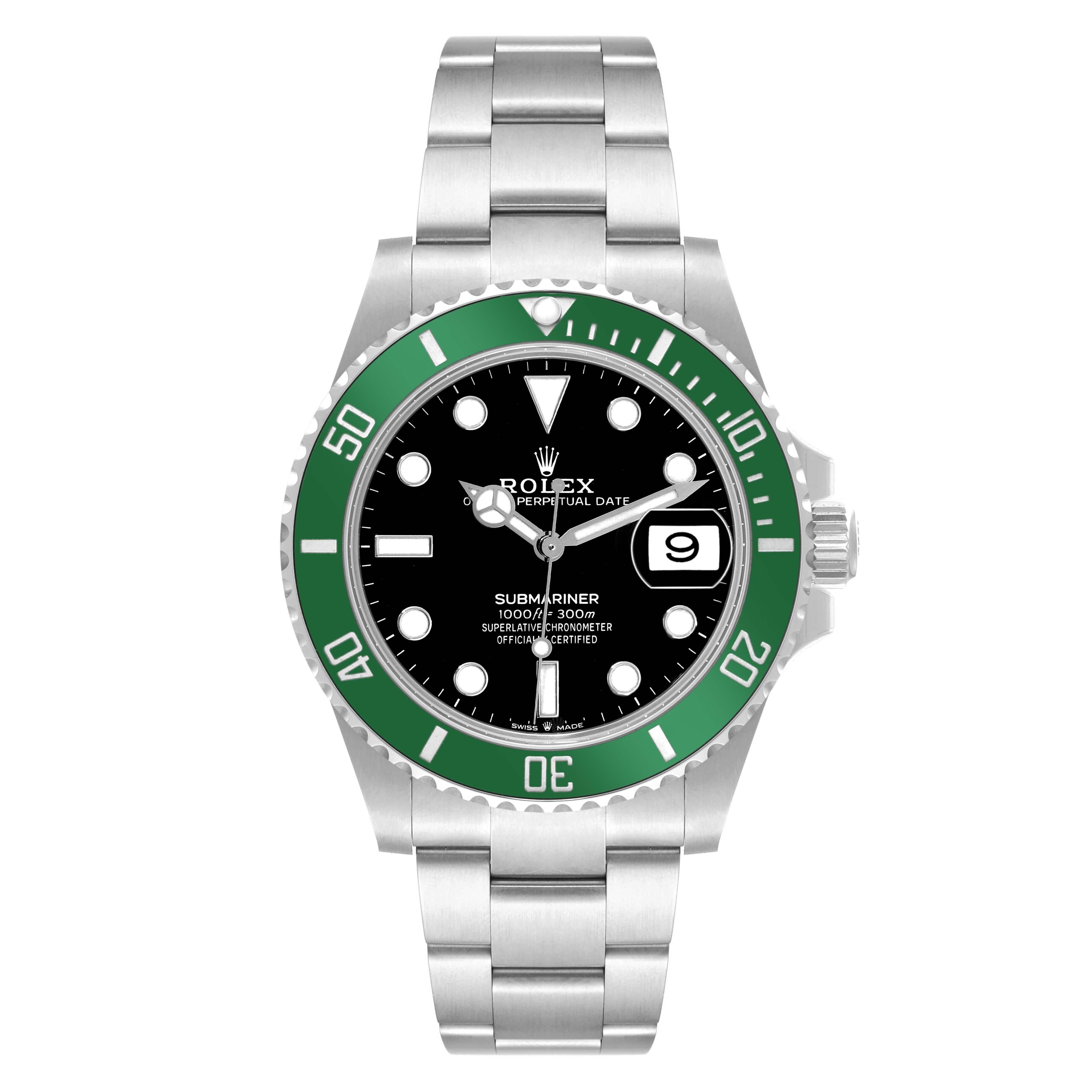 Rolex Submariner Starbucks Green Bezel Steel Mens Watch 126610LV Box Card 6