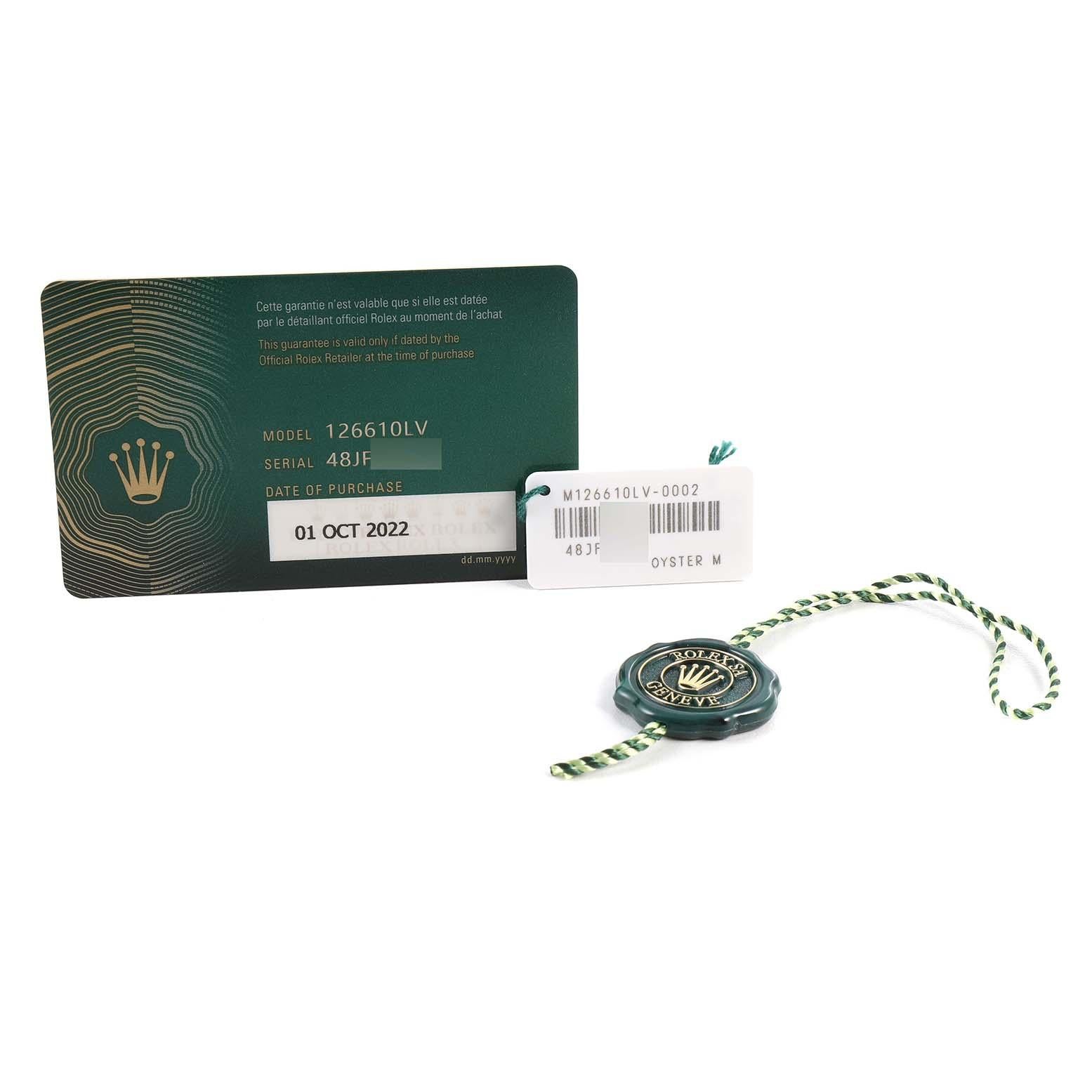 Rolex Submariner Starbucks Green Bezel Steel Mens Watch 126610LV Box Card 4