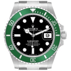 Rolex Submariner Starbucks Green Bezel Steel Mens Watch 126610LV Box Card