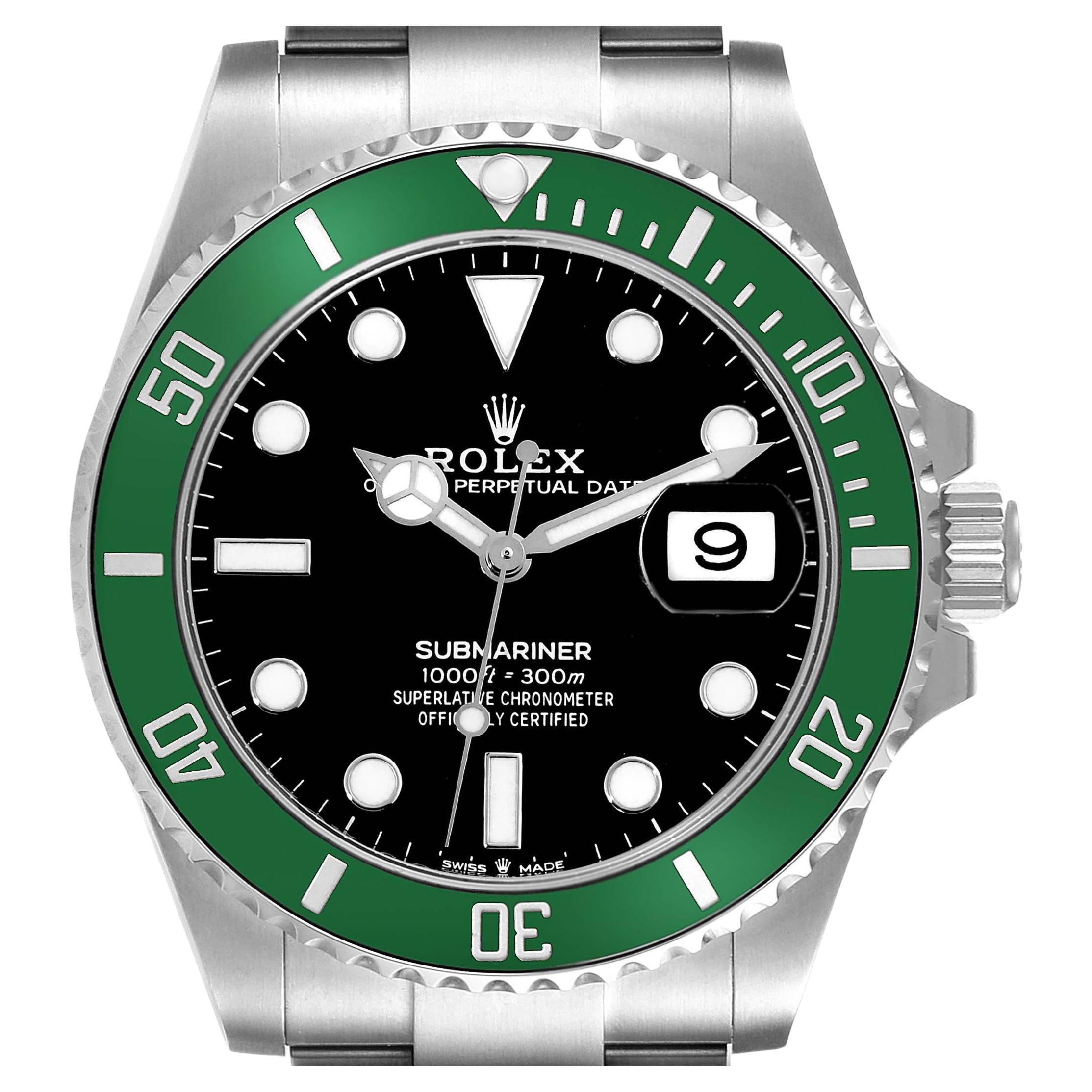 Rolex Submariner Starbucks Green Ceramic Bezel Mens Watch 126610LV Box Card For Sale