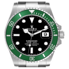 Used Rolex Submariner Starbucks Green Ceramic Bezel Mens Watch 126610LV Box Card