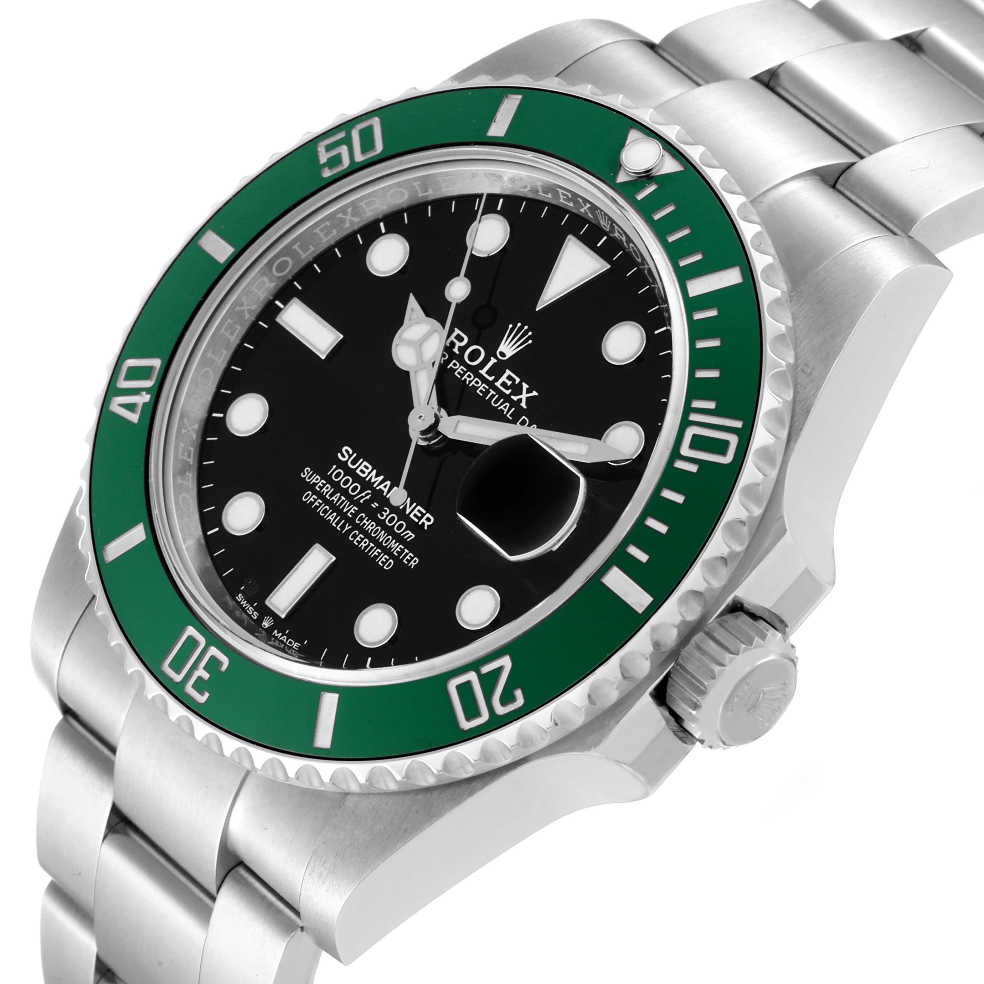 Rolex Submariner Starbucks Green Ceramic Bezel Steel Watch 126610LV Box Card 1