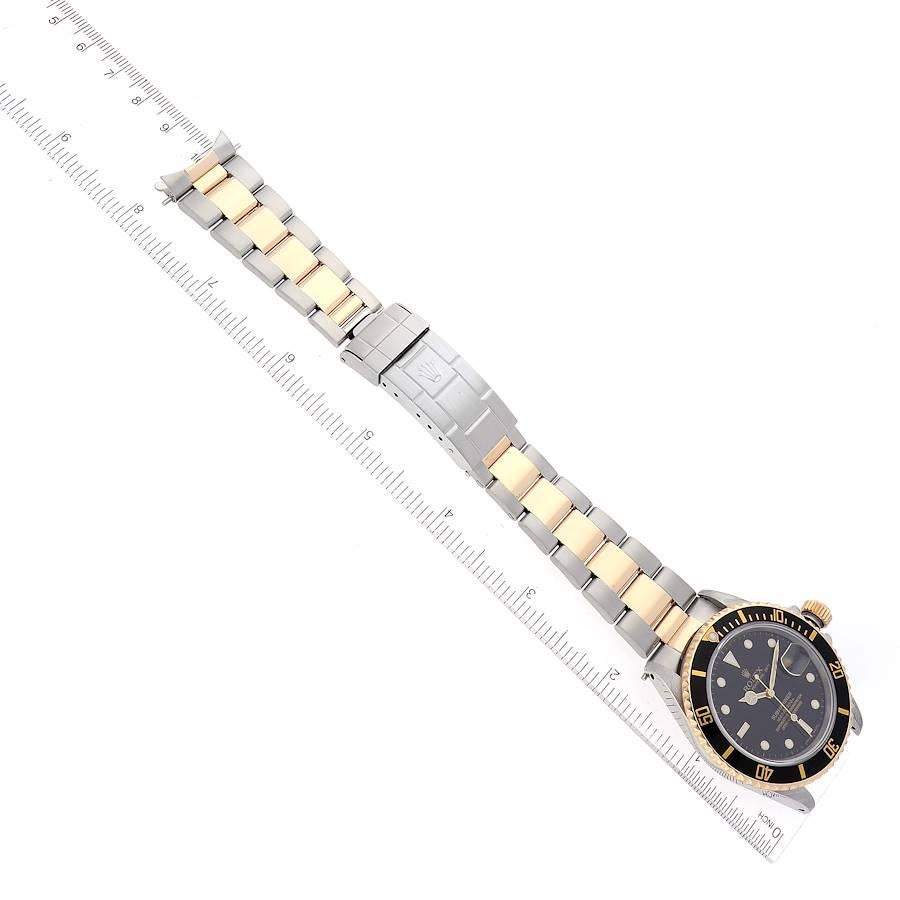 Rolex Submariner Steel 18k Yellow Gold Black Dial Mens Watch 16803 3