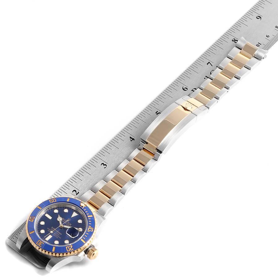 Rolex Submariner Steel 18 Karat Yellow Gold Blue Dial Men's Watch 116613 7