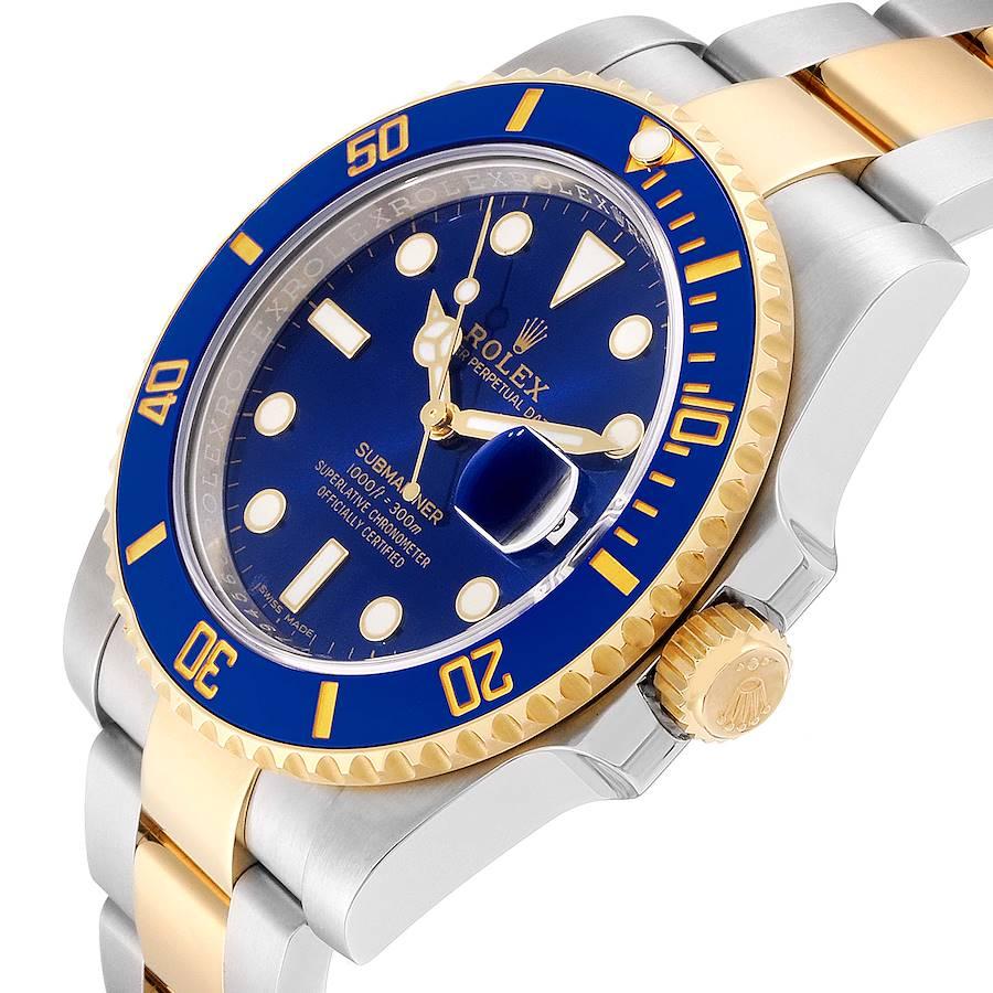 Rolex Submariner Steel 18 Karat Yellow Gold Blue Dial Men's Watch 116613 2