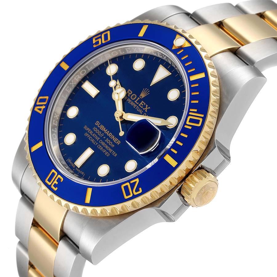 Rolex Submariner Steel 18K Yellow Gold Blue Dial Mens Watch 116613 Unworn 1