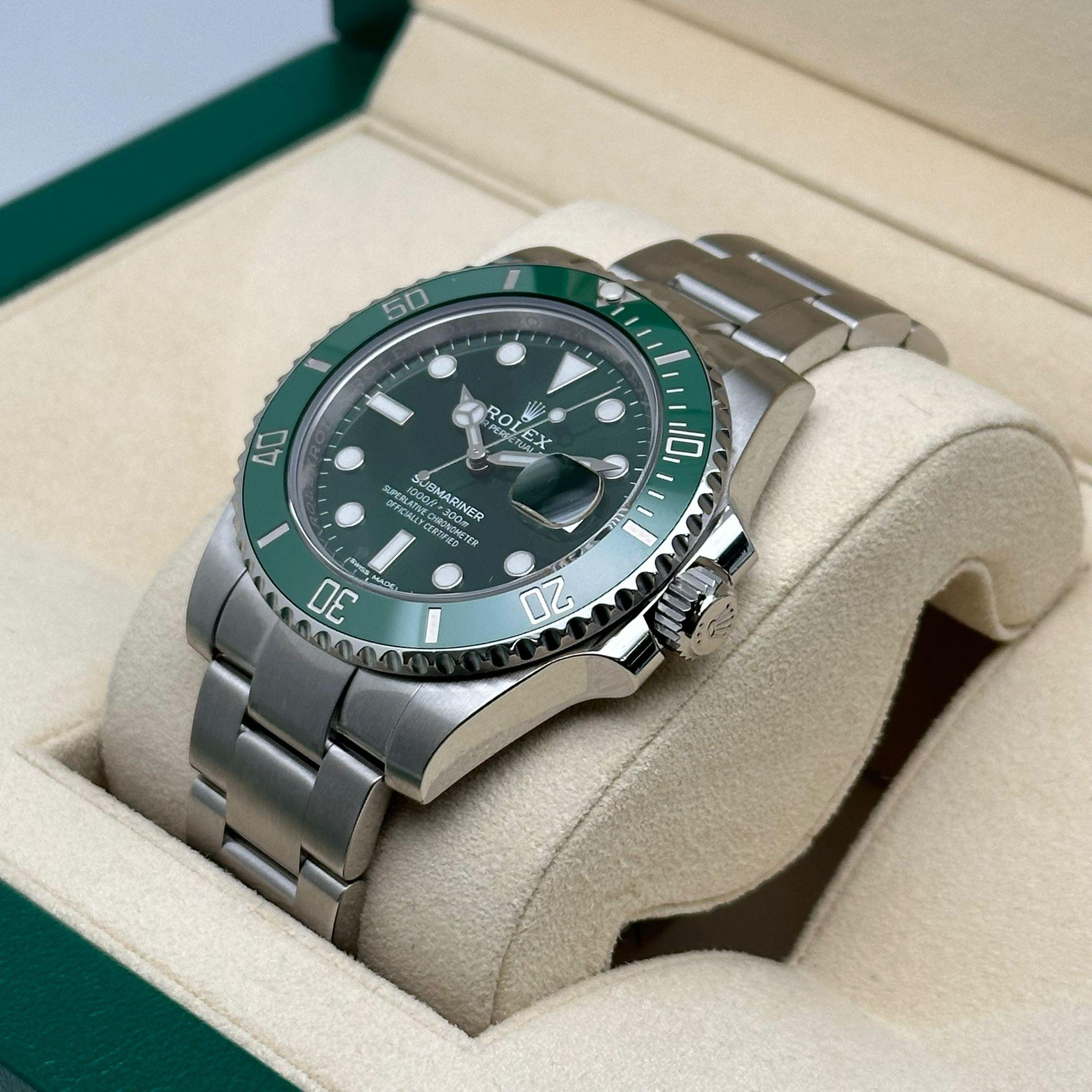 Rolex Submariner Steel Ceramic Hulk Green Dial Automatic Men Watch 116610LV 5