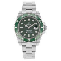 Rolex Submariner Steel Ceramic Hulk Green Dial Automatic Men Watch 116610LV