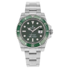 Used Rolex Submariner Steel Ceramic Hulk Green Dial Automatic Men Watch 116610LV