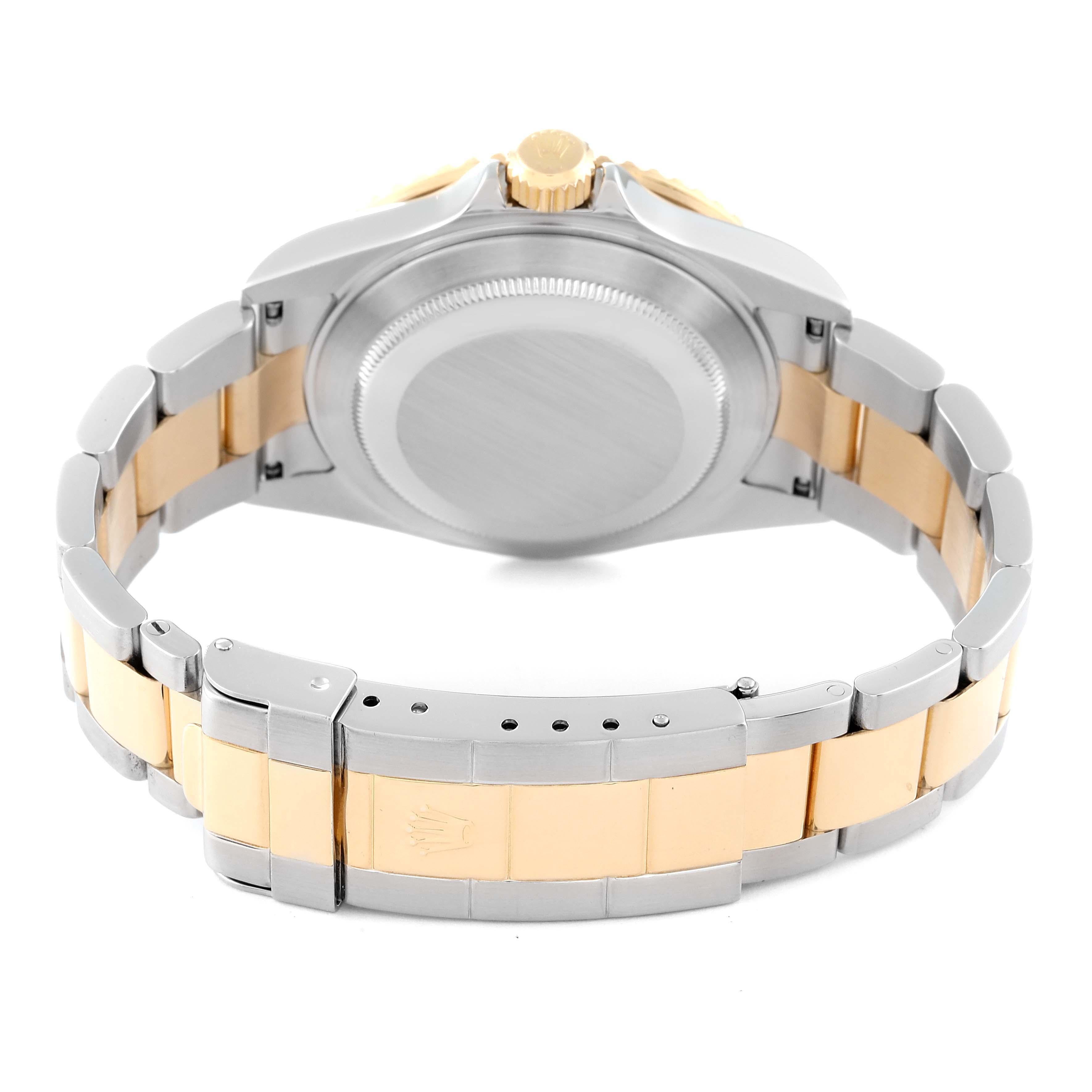 Rolex Submariner Steel Gold Diamond Sapphire Serti Dial Mens Watch 16613 For Sale 3