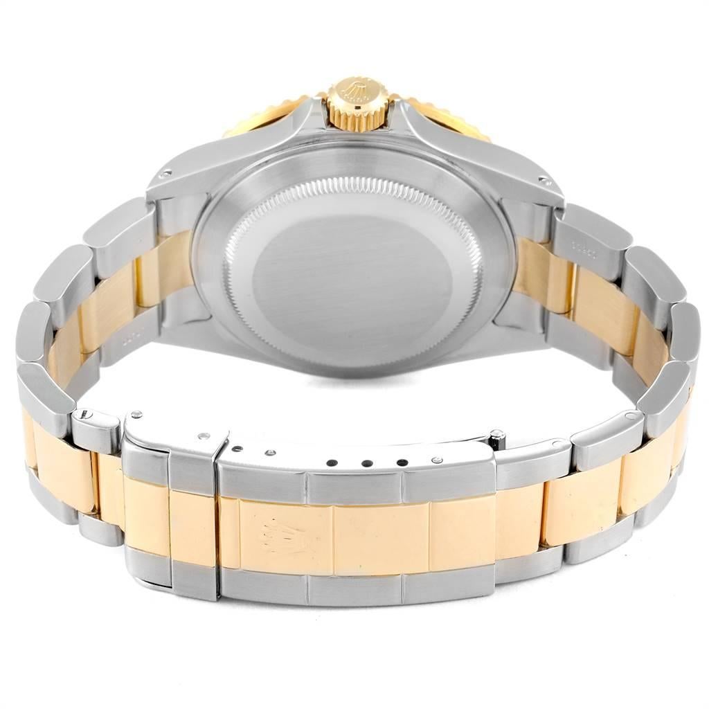 Rolex Submariner Steel Gold Diamond Sapphire Serti Dial Men's Watch 16613 6