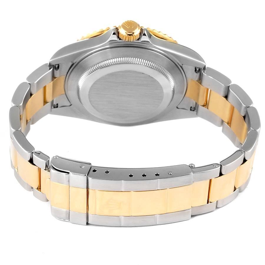 Rolex Submariner Steel Gold Diamond Sapphire Serti Dial Mens Watch 16613 For Sale 4