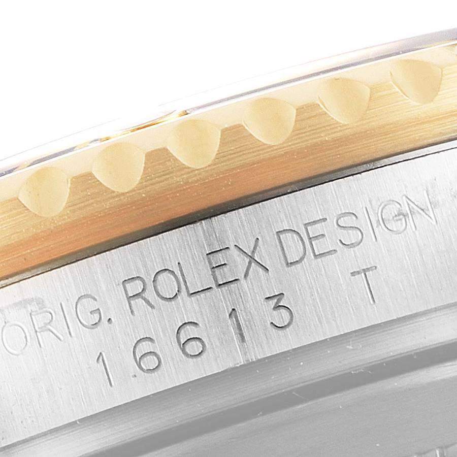 Rolex Submariner Steel Gold Diamond Sapphire Serti Dial Watch 16613 Box Card 1