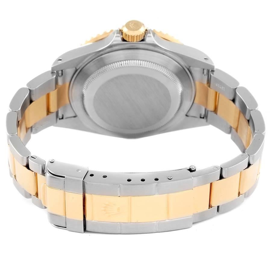 Rolex Submariner Steel Gold Diamond Sapphire Serti Dial Watch 16613 Box Papers 5