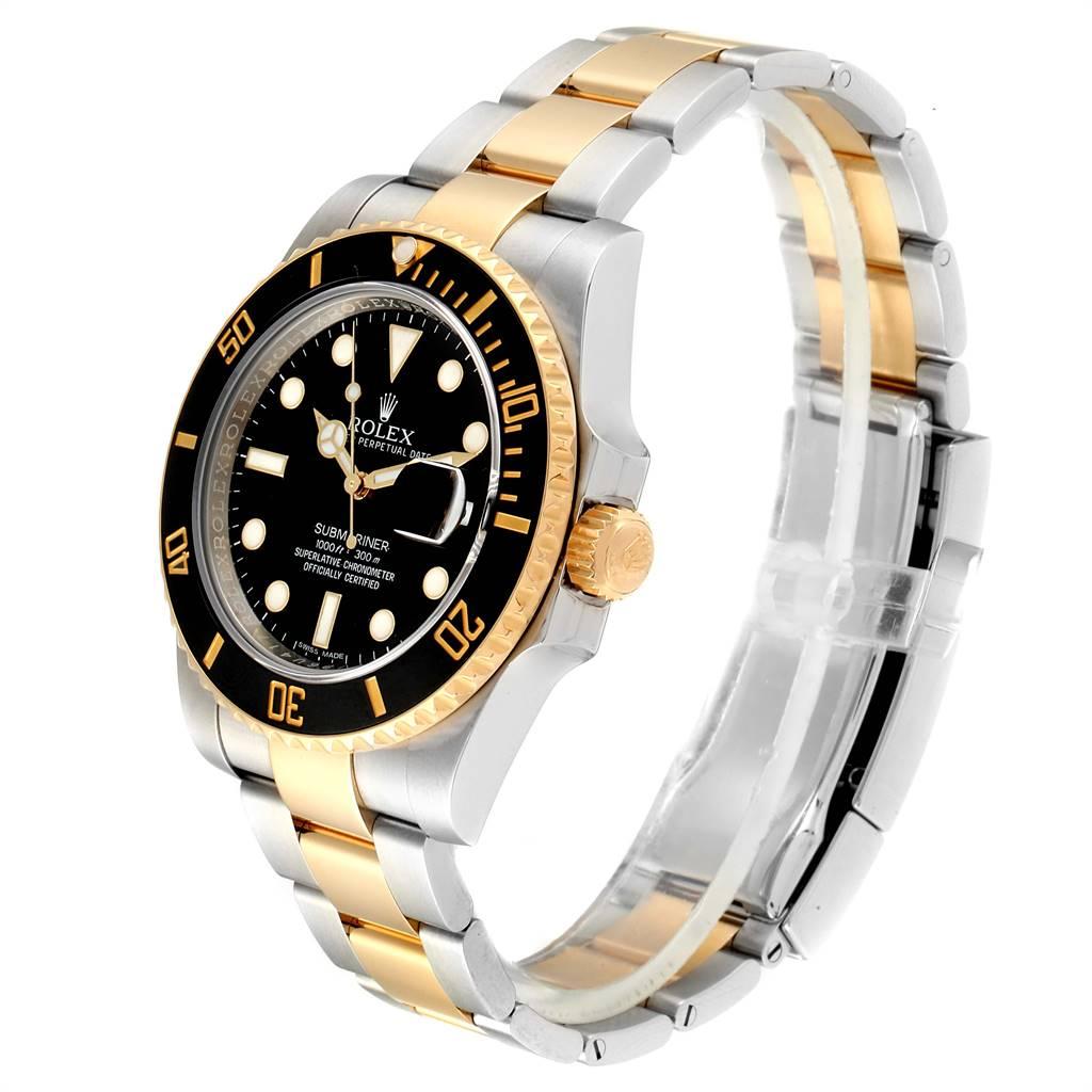 Rolex Submariner Steel Yellow Gold Black Dial Automatic Men's Watch 116613 1