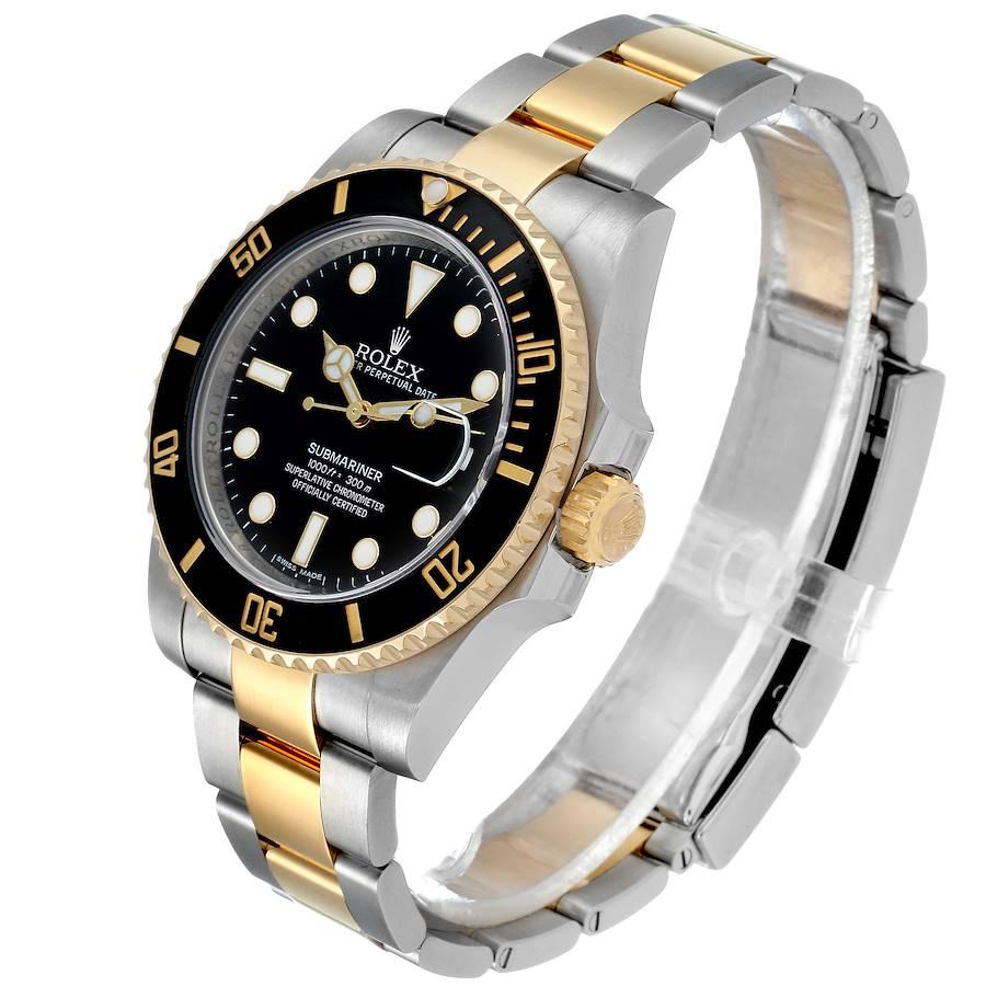 Rolex Submariner Steel Yellow Gold Black Dial Automatic Men's Watch 116613 For Sale 1