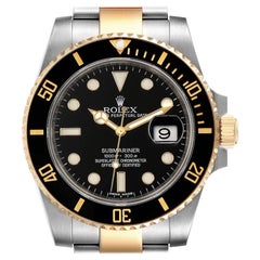 Rolex Submariner Steel Yellow Gold Black Dial Automatic Men's Watch 116613