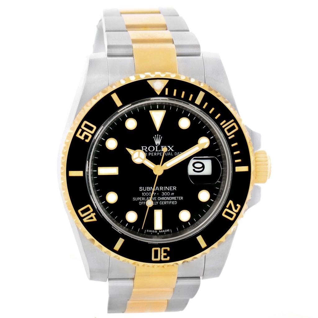 Rolex Submariner Steel Yellow Gold Black Dial Automatic Watch 116613 2