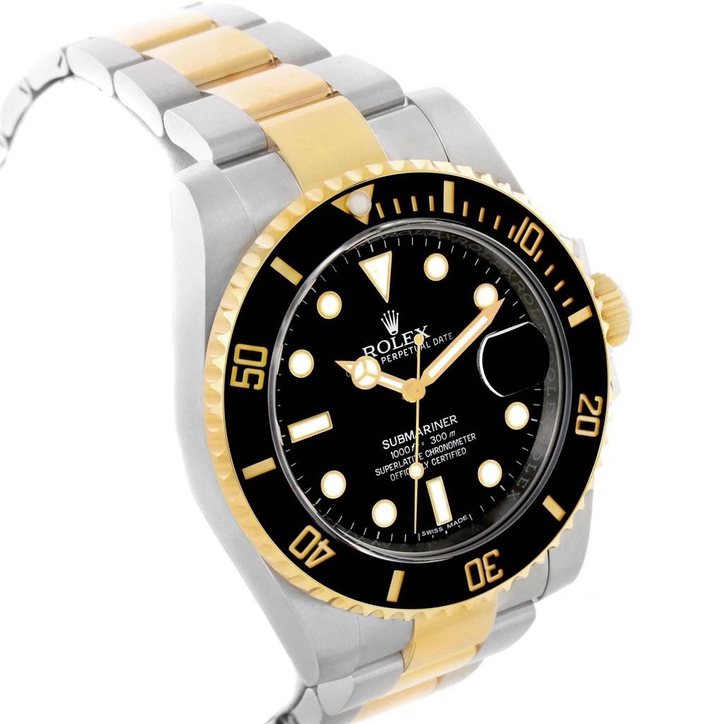 Rolex Submariner Steel Yellow Gold Black Dial Automatic Watch 116613 5