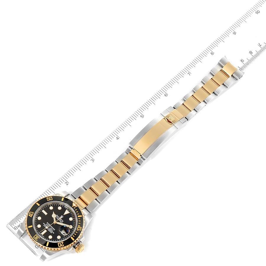 Rolex Submariner Steel Yellow Gold Black Dial Mens Watch 116613 Box Card For Sale 6