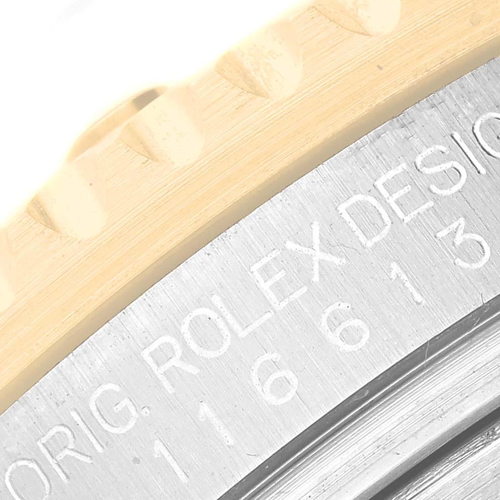 Men's Rolex Submariner Steel Yellow Gold Black Dial Mens Watch 116613 Box Card