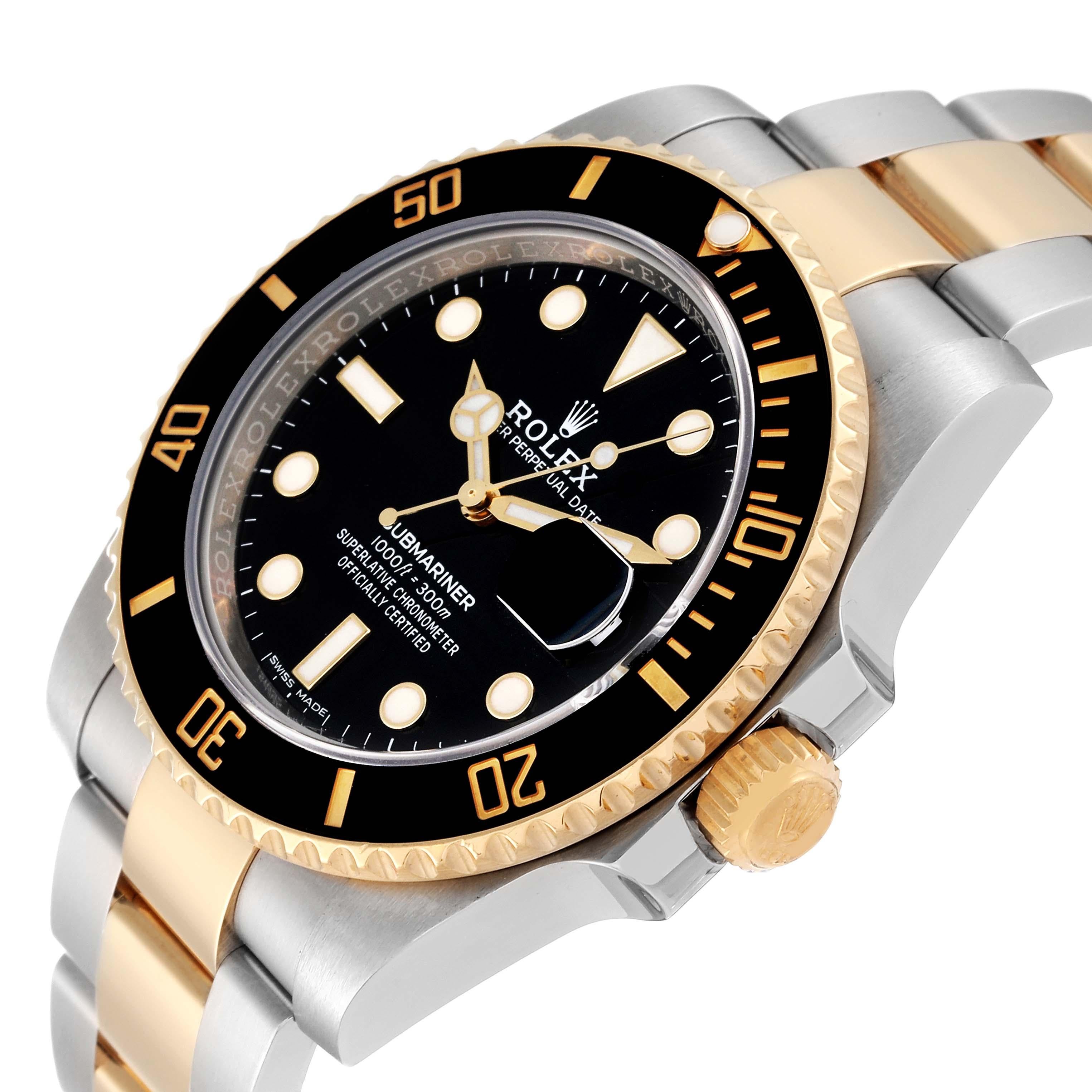 Rolex Submariner Steel Yellow Gold Black Dial Mens Watch 116613 1