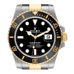 Rolex Submariner Steel Yellow Gold Black Dial Mens Watch 116613