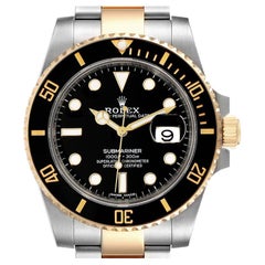 Rolex Submariner Steel Yellow Gold Black Dial Mens Watch 116613 Unworn