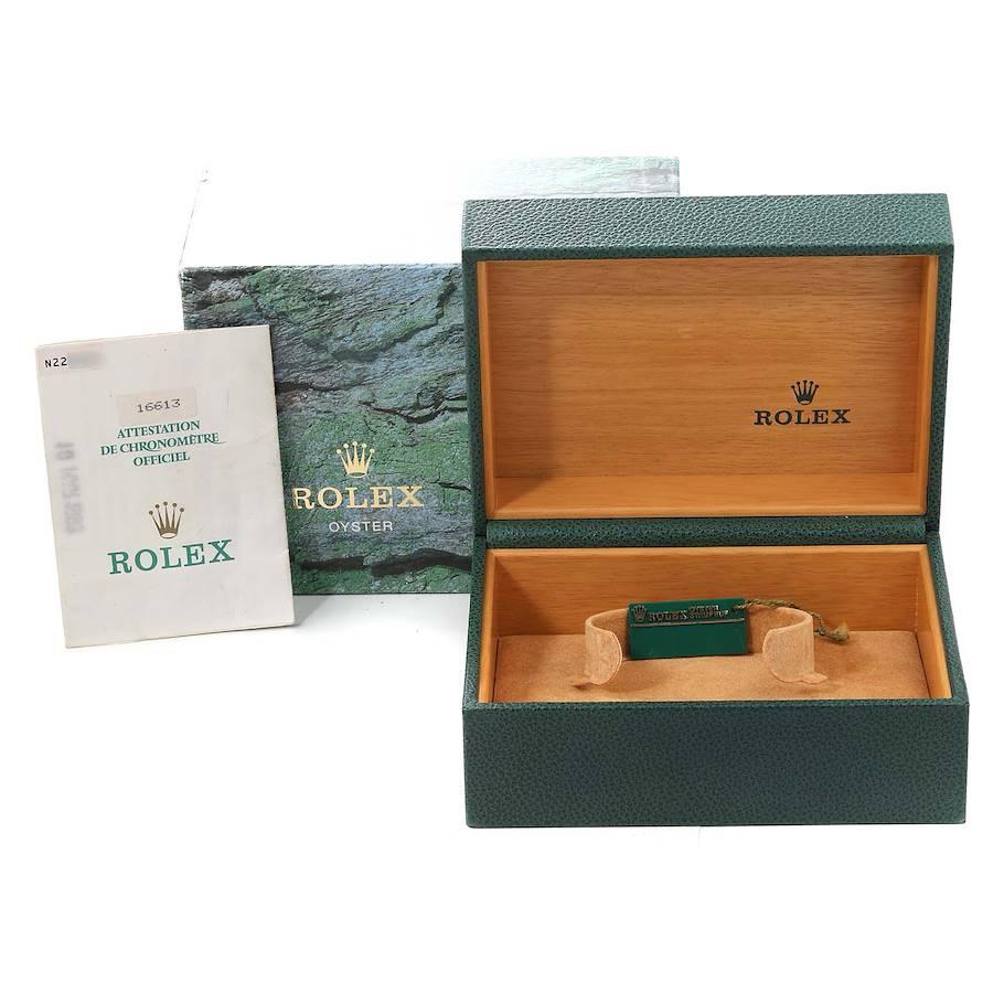 Rolex Submariner Steel Yellow Gold Black Dial Mens Watch 16613 Box Papers 8