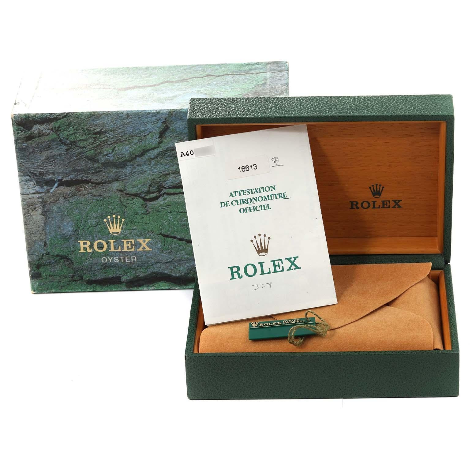 Rolex Submariner Steel Yellow Gold Black Dial Mens Watch 16613 Box Papers 3