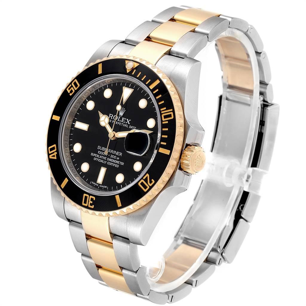 Rolex Submariner Steel Yellow Gold Black Dial Steel Men's Watch 116613 1