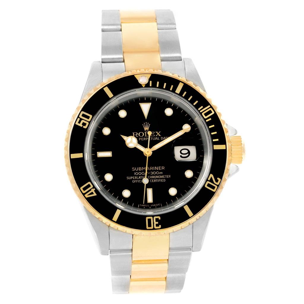 Rolex Submariner Steel Yellow Gold Black Dial Steel Men’s Watch 16613 1