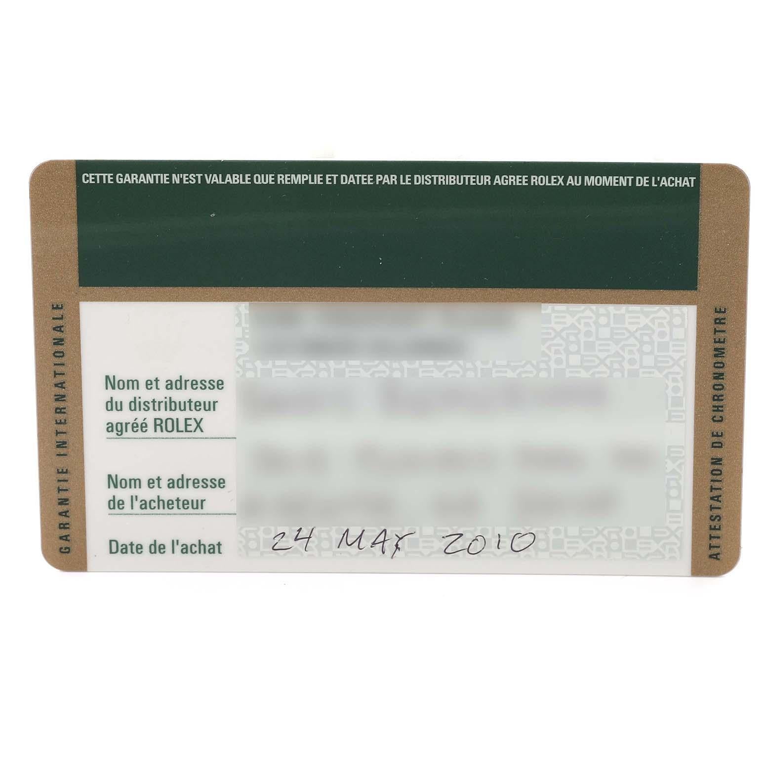 Rolex Submariner Stahl Gelbgold Schwarz Diamant Zifferblatt Herrenuhr 116613 Box Card im Angebot 4