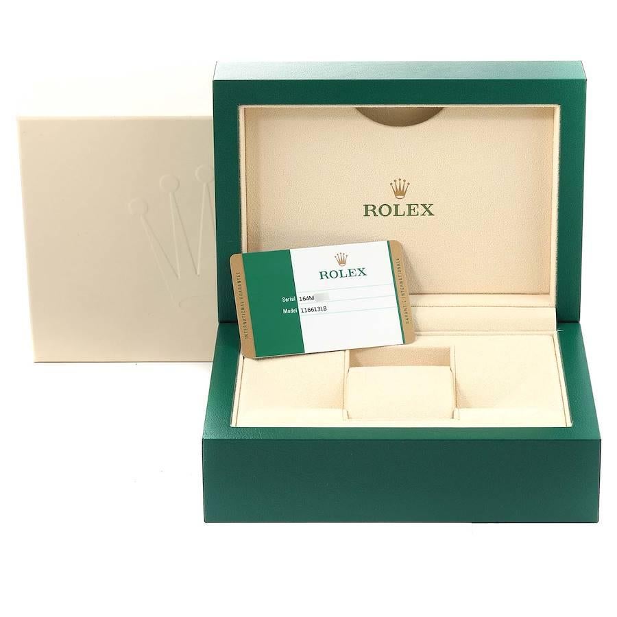 Rolex Submariner Steel Yellow Gold Blue Dial Mens Watch 116613 Box Card 8