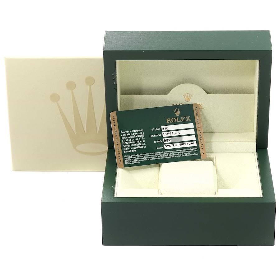 Rolex Submariner Stahl Gelbgold Blaues Zifferblatt Herrenuhr 116613 Box Card 9