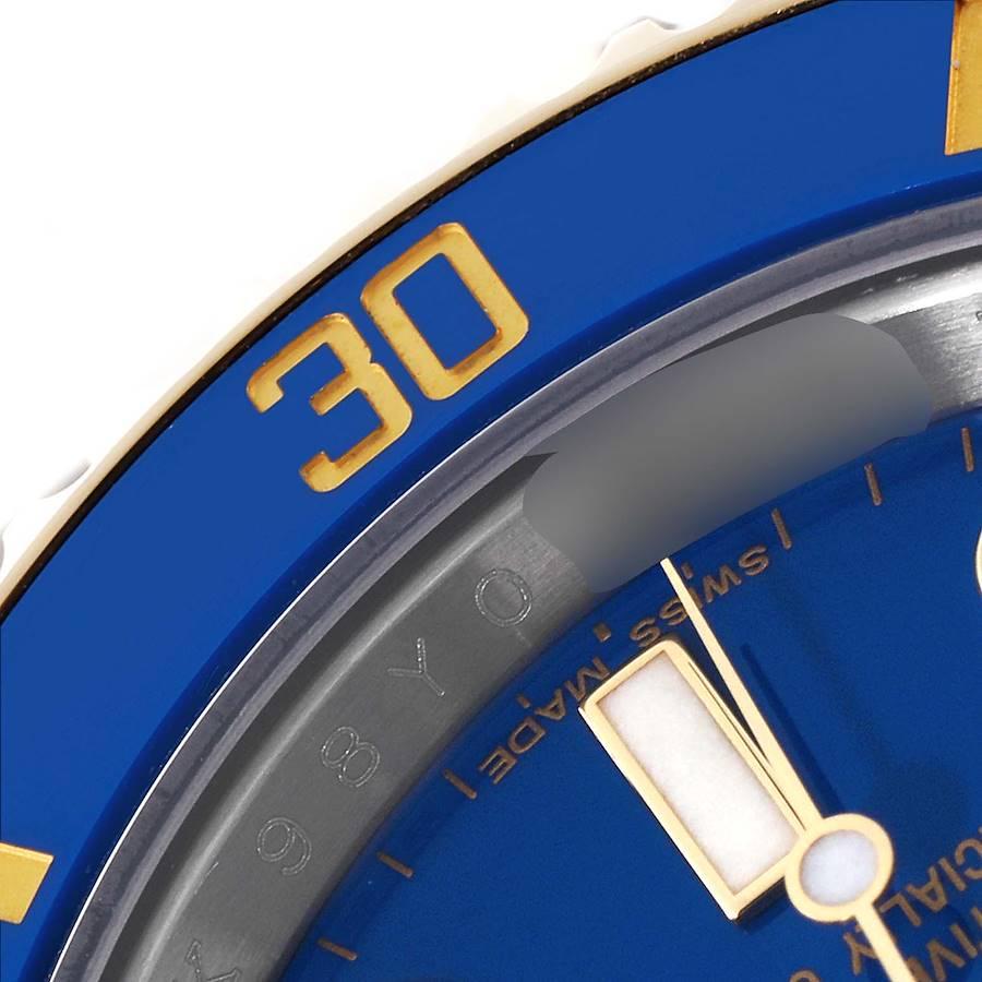 Rolex Submariner Stahl Gelbgold Blaues Zifferblatt Herrenuhr 116613 Box Card 4