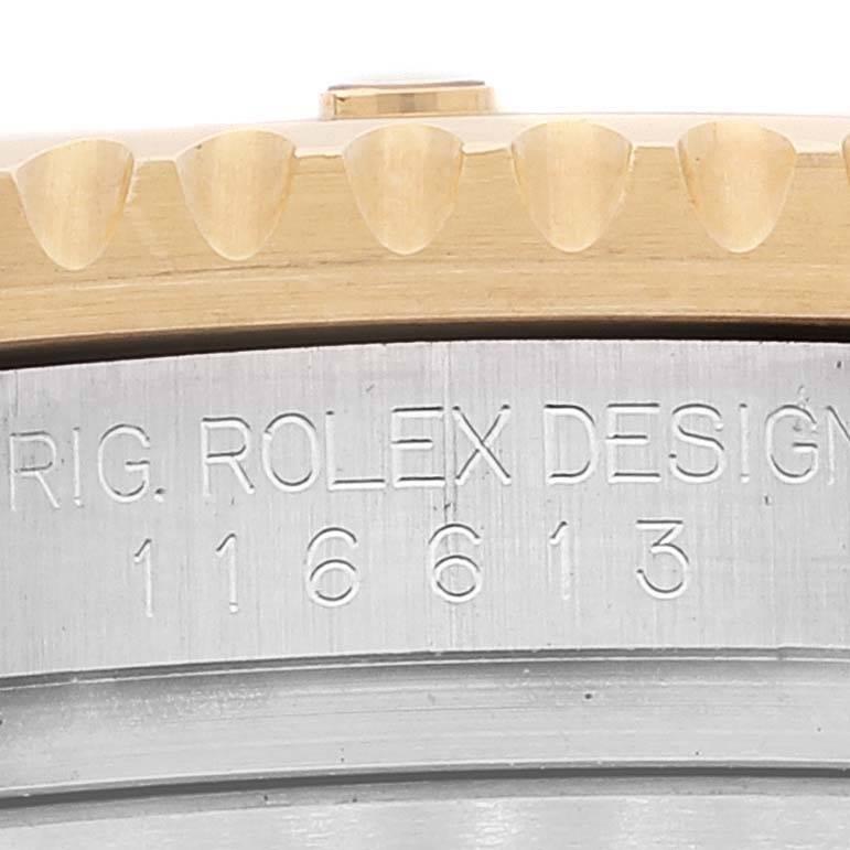 Rolex Submariner Stahl Gelbgold Blaues Zifferblatt Herrenuhr 116613 Box Card 5